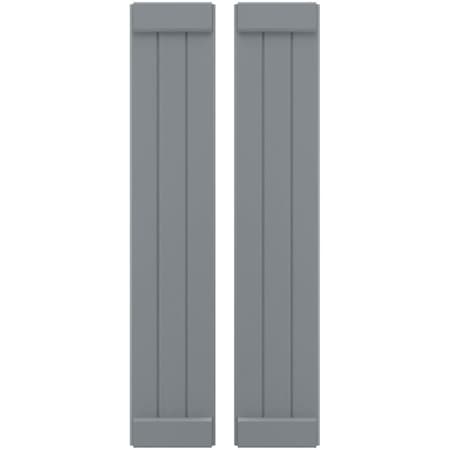 Americraft 3-Board Exterior Wood Joined Board-n-Batten Shutters W/ End Batten, ARW103BB311X31CHH